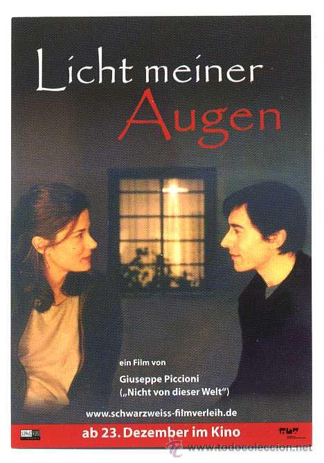  Foglietti di film di film antichi di cinema: LICHT MEINER AUGEN, programa-calendario de bolsillo 2005.