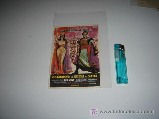 Kino: folleto de mano de la pelicula salomon y la reina de saba