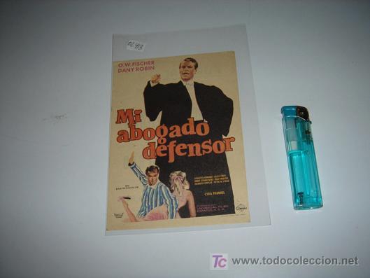 Cine: folleto de mano de la pelicula mi abogado defensor - Foto 1