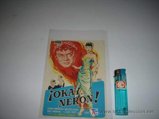 Cine: folleto de mano de la pelicula okay neron - Foto 1