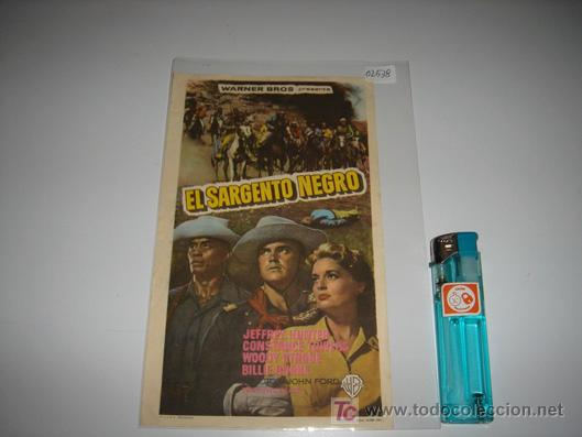 Foglietti di film di film antichi di cinema: folleto de mano de la pelicula el sargento negro