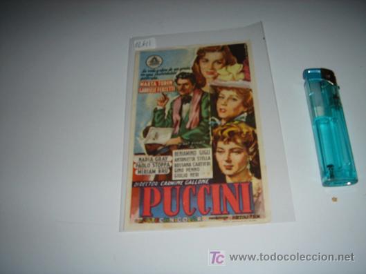 Cine: folleto de mano de la pelicula puccini - Foto 1