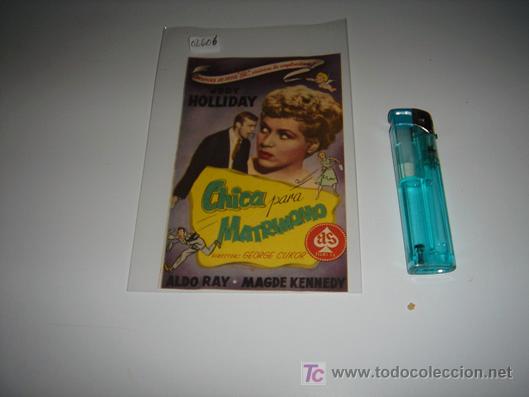 Cine: folleto de mano de la pelicula chica para matrimonio