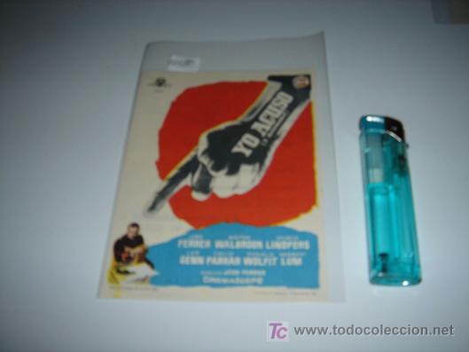 Cine: folleto de mano de la pelicula yo acuso - Foto 1