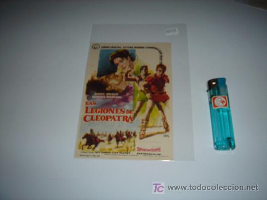 Cine: folleto de mano de la pelicula las legiones de cleopatra