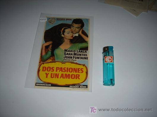 Cinema: folleto de mano de la pelicula dos pasiones y un amor