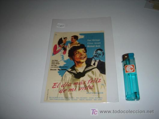 Cine: folleto de mano de la pelicula el dia mas feliz de mi vida