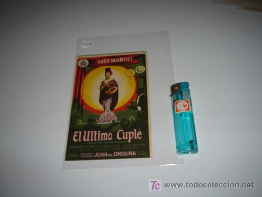 Cine: folleto de mano de la pelicula el ultimo cuple - Foto 1