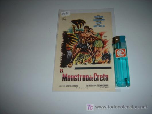 Cine: folleto de mano de la pelicula el monstruo de creta - Foto 1