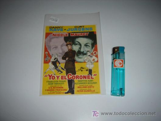 Folhetos de m&atilde;o de filmes antigos de cinema: folleto de mano de la pelicula yo y el coronel