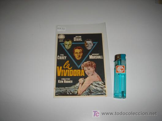 Folhetos de m&atilde;o de filmes antigos de cinema: folleto de mano de la pelicula la vividora