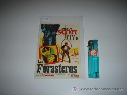 Folhetos de m&atilde;o de filmes antigos de cinema: folleto de mano de la pelicula los forasteros