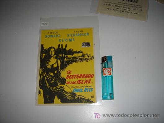 Cine: folleto de mano de la pelicula el desterradi de las islas