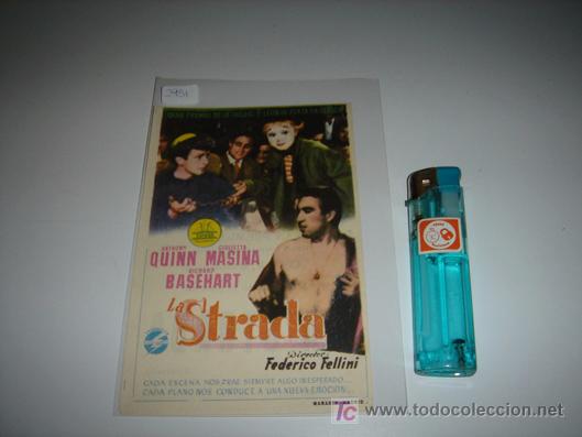 Cine: folleto de mano de la pelicula la strada - Foto 1