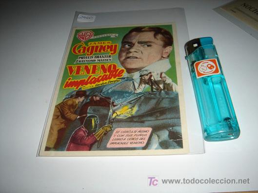 Cine: folleto de mano de la pelicula veneno implacable - Foto 1