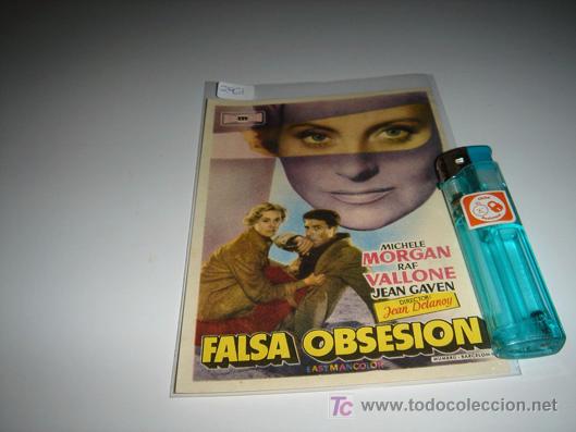 Cine: folleto de mano de la pelicula falsa obsesion