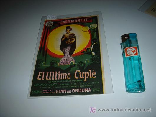 Cine: folleto de mano de la pelicula el ultimo cupl&eacute; - Foto 1