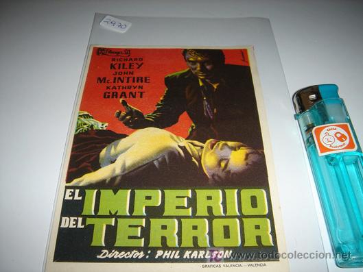 Cine: folleto de mano de la pelicula el imperio del terror - Foto 1