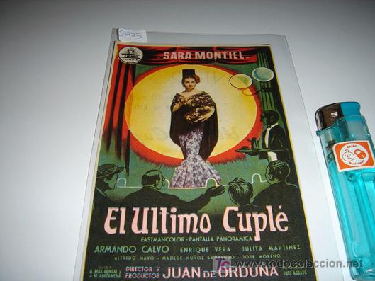 Cine: folleto de mano de la pelicula el ultimo cupl&eacute; - Foto 1