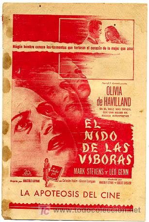 Foglietti di film di film antichi di cinema: EL NIDO DE LAS VIBORAS  , DOBLE , CUBANO ,  CUBA  , PM10.344