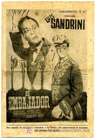 Foglietti di film di film antichi di cinema: EL EMBAJADOR  , DOBLE , CUBANO ,  CUBA  , PM10.348