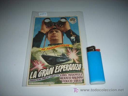 Cine: folleto de mano de la pelicula la gran esperanza - Foto 1