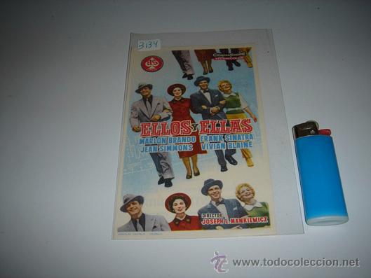 Flyers Publicitaires de Films Anciens: folleto de mano de la pelicula ellos y ellas