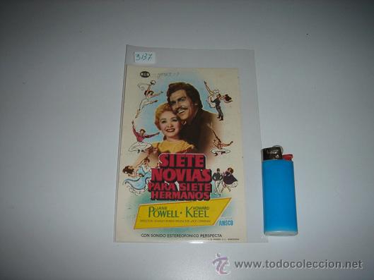 Cine: folleto de mano de la pelicula siete novias para siete hermanos