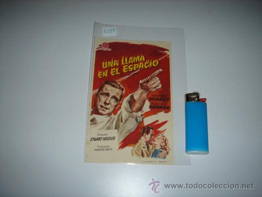 Cine: folleto de mano de la pelicula una llama en el espacio