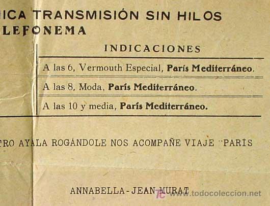 Cine: PARIS - MEDITERRANEO, J. CESAR, RARO PROGRAMA CINE AYALA, TELEFONEMA DE ANNABELLA - JEAN MURAT 1930s