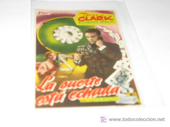 Cinema: folleto de mano de la pelicula  la suerte est&aacute; echada