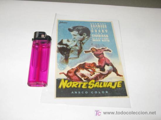 Foglietti di film di film antichi di cinema: folleto de mano de la pelicula norte salvaje