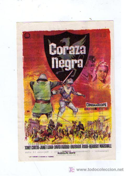  Flyers Publicitaires de films Anciens: Coraza Negra. Sencillo de Izaro Films.Cine San Juan Bosco (Sevilla)