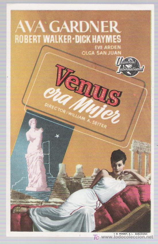Cine: Venus era mujer.Sencillo de Universal International. &iexcl;IMPECABLE! - Foto 1