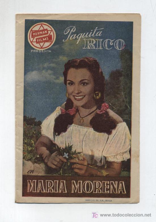 Cine: Mar&iacute;a Morena.Programa doble cancionero de Hernan Films. - Foto 1