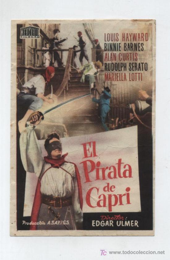 Cine: El Pirata de Capri. Sencillo de Mercurio. - Foto 1