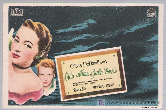 Cine: Vida &iacute;ntima de Julia Norris. Sencillo de Paramount. - Foto 1