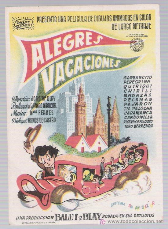 Cine: Alegres Vacaciones. Sencillo de Balet y Blay.  &iexcl;IMPECABLE! - Foto 1