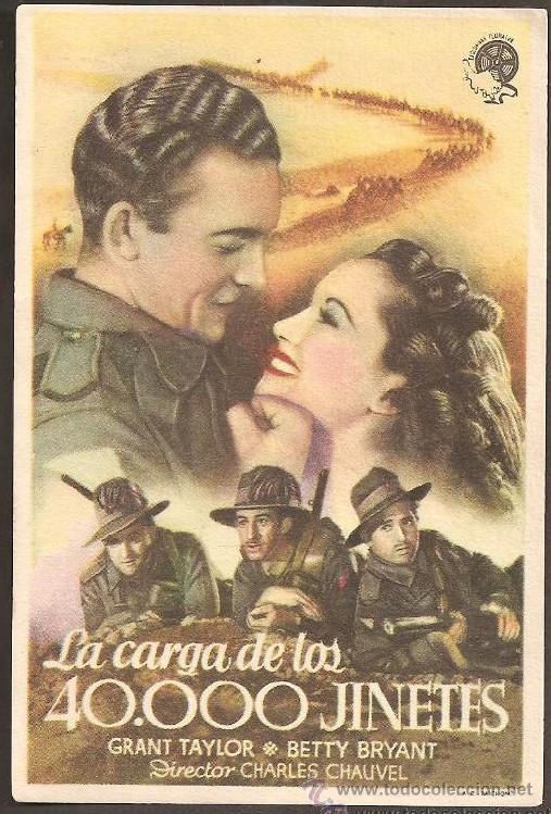 Foglietti di film di film antichi di cinema: La carga de los 40.000 jinetes