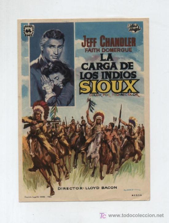 Cine: La carga de los indios Sioux. Sencillo de Universal International. - Foto 1