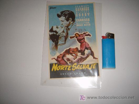 Cinema: folleto de mano de la pelicula norte salvaje