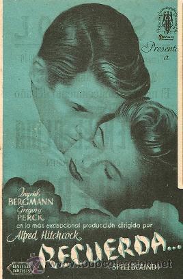 Folhetos de m&atilde;o de filmes antigos de cinema: RECUERDA     CARTELERA  PROCINES . sencilla,&ndash; CINE ESPA&Ntilde;OL, 1946 , VALENCIA
