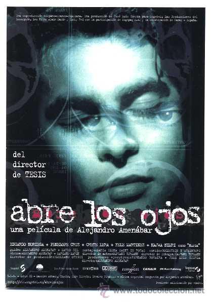 Cine: ABRE LOS OJOS, con Eduardo Noriega. POSTAL.