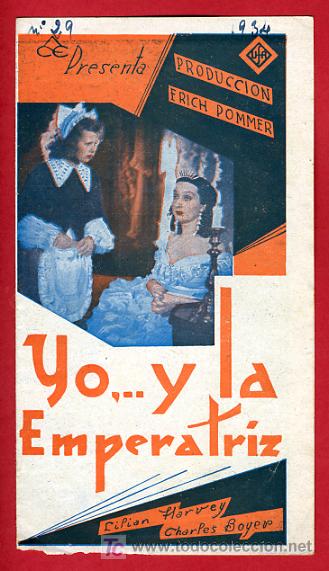 Cine: YO Y LA EMPERATRIZ , 1934 , DOBLE , S1625 - Foto 1