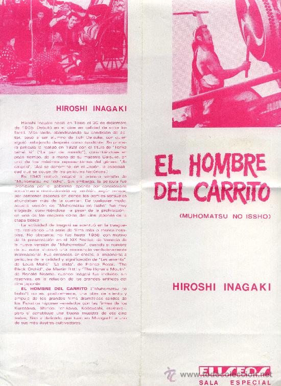 Foglietti di film di film antichi di cinema: EL HOMBRE DEL CARRITO (ARTE Y ENSAYO)
