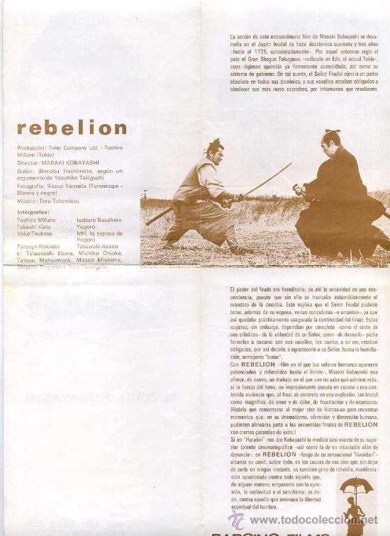 Cine: REBELION. (ARTE Y ENSAYO). - Foto 2