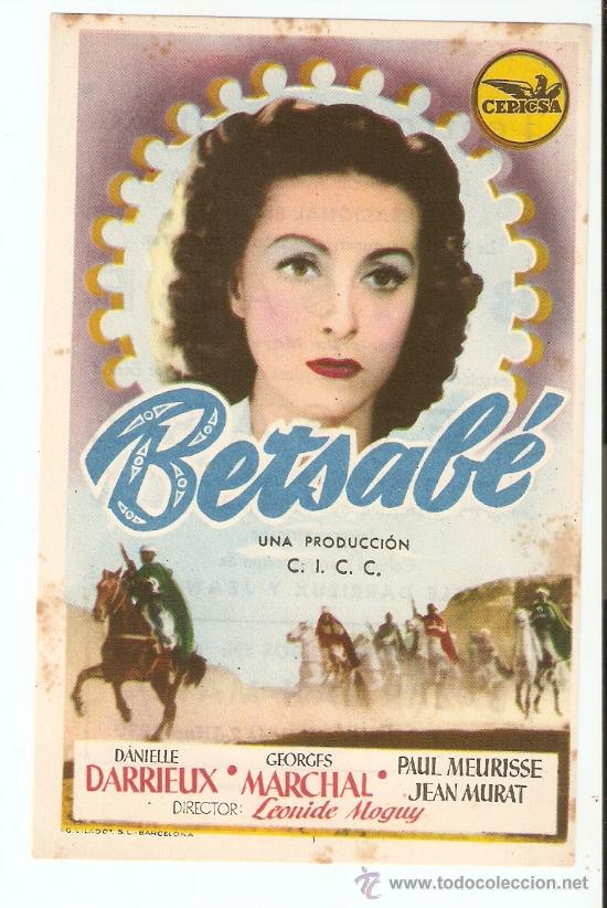Cine: QUEX FOLLETOS DE MANO  PROGRAMA DE CINE PELICULA BETSABE - Foto 1