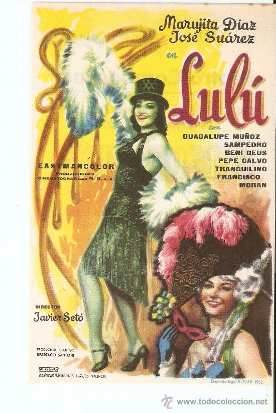 Cine: QUEX 1 EURO  PROGRAMA DE CINE PELICULA LULU - Foto 1