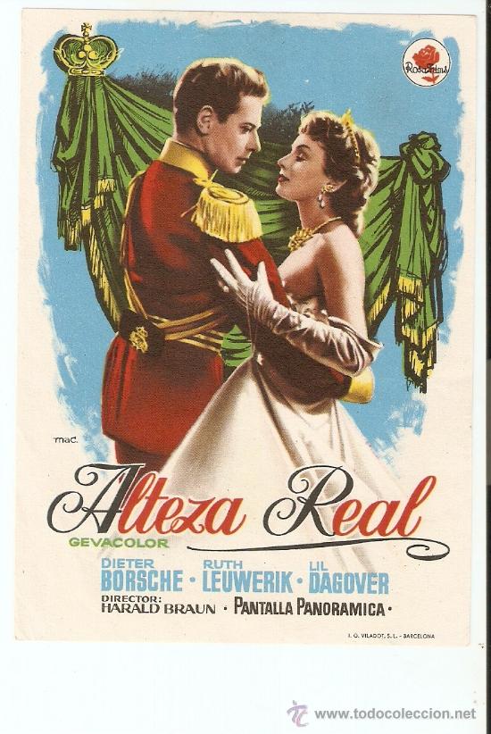 Cine: - PROGRAMA DE CINE PELICULA  ALTEZA REAL - Foto 1