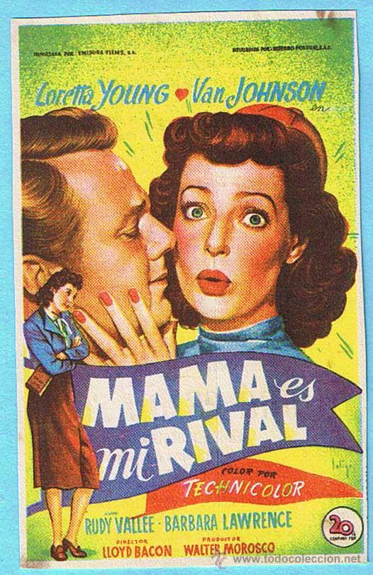 Cine: MAMA ES MI RIVAL. LORETTA YOUNG, VAN JOHNSON. DIR. LLOYD BACON. CENTRAL CINEMA. - Foto 1